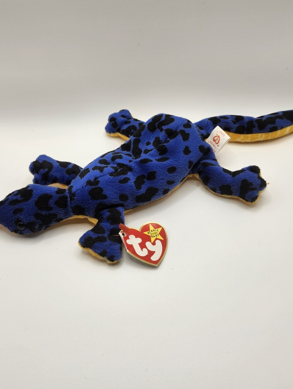 Ty Beanie Baby Lizzy Lizard 1995 4th Generation Hang Tag PVC Filled